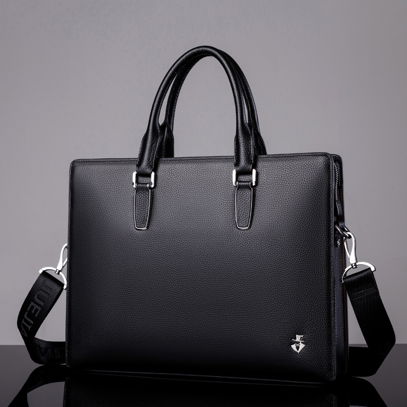 Headlayer Bull Leather Men's Handbag Handbag Men's Business Bag Briefcase Man Cross Section Single Shoulder Bag Computer Bag Men Genuine Leather Handbag