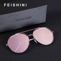 Magnesium YS18501 copper metal frame temperament round sunglasses women REVO HD net red with sunglasses tide