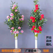 New flower basket olive branch fog rime ball chrysanthemum peony flower cherry blossom road guide flower door guide wedding props opened