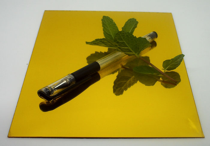 Imported acrylic gold mirror panel light guide plate processing custom arbitrary size laser cutting shape