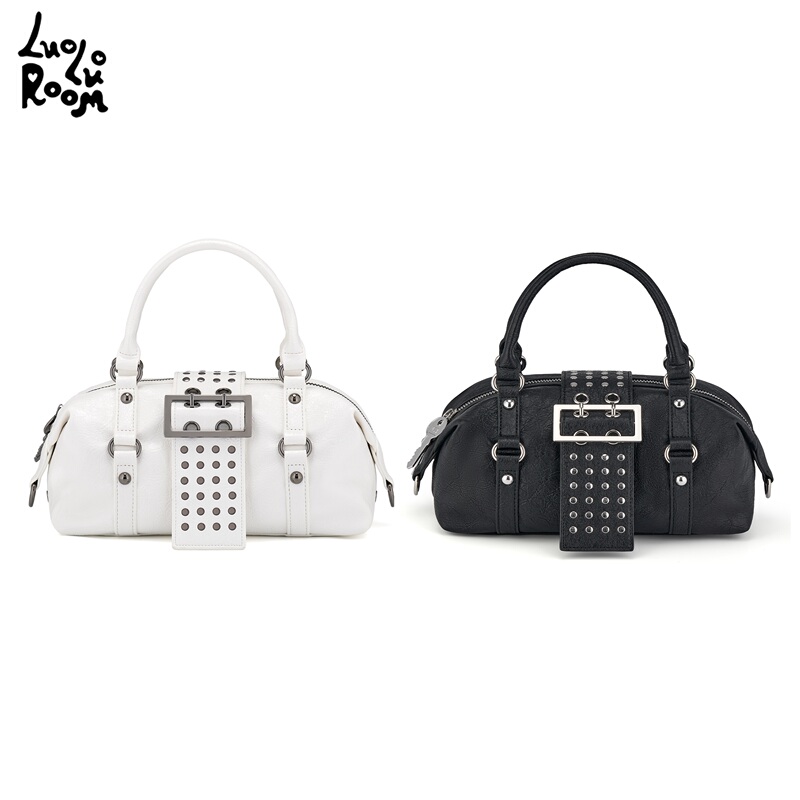 Luoluoroom "Dumpling Love Princessesss” Mini Black and White Handbag/Crossbody Bag Luoluoroom "Dumpling Love Princessesss” Mini Black and White Handbag/Crossbody Bag