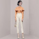 Xiaoxiangfeng salt series temperament suit temperament lapel ruffled shirt high waist small feet pants foreign style age-reducing two-piece trousers