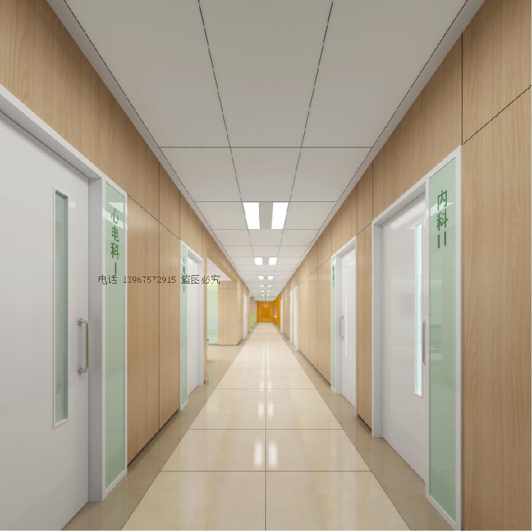 Hospital steel plate retaining wall dry hanging wall wood grain coated metal composite board wall corrugated medical partition wall steel wall board
