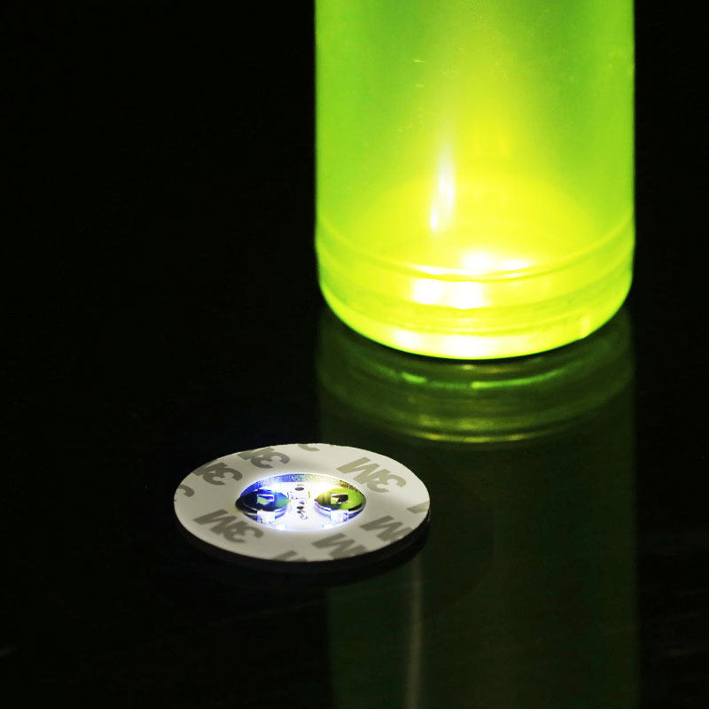Luminous Cup Cushion Wine Bottle Sticker LED Cocktail with floral practice bottle with 3M rubber EVA cup