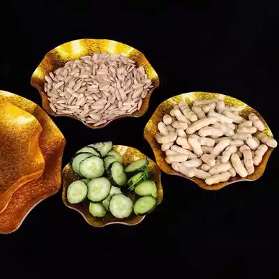 Acrylic plastic golden fruit plate ktv snack plate creative commercial European dried fruit plate