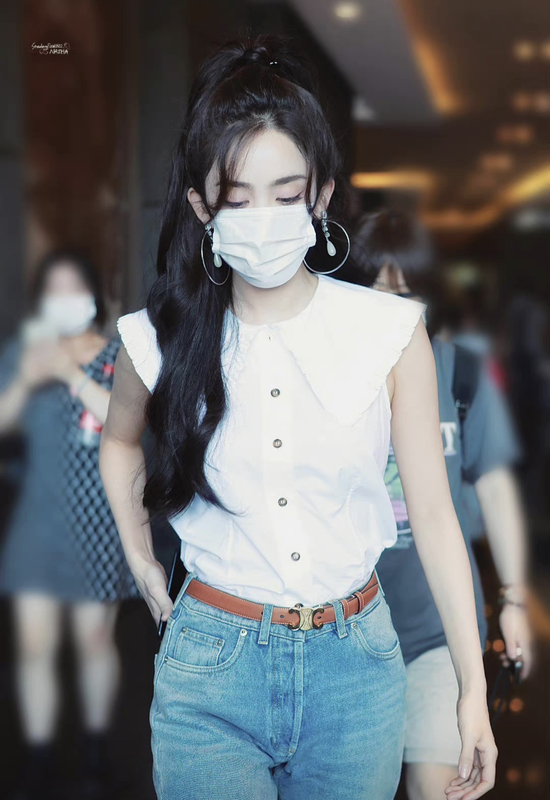 In Stock Ganni Nazha Style Peter Pan Ruffled Large Lapel Doll Collar Sleeveless White Shirt