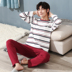 Mens xu hướng pajama xu hướng dài tay áo cộng với sự gia tăng chất béo mỡ số 200 catties 250 catties 300 catties mens mùa thu và mùa đông l. 