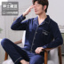 Mùa xuân và mùa thu thời trang đồ ngủ mens cardigan thời trang phim hoạt hình dài tay áo mens đặt trẻ quần áo nhà set mùa hè. 