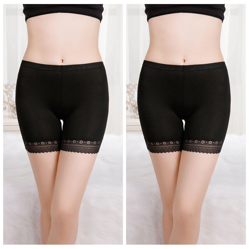 Womens quần an toàn để ngăn chặn ánh sáng womens quần short mùa hè ren nhà vải kích thước lớn lăm điểm nhấn phẳng lót đáy.