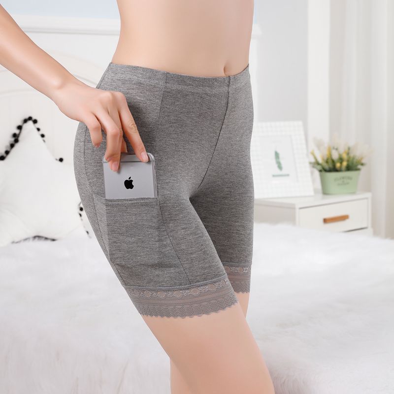 Xunxun quần an toàn mùa hè dài 4-7 thoải mái quần an toàn mỏng lỏng womens phòng có thể được đeo.