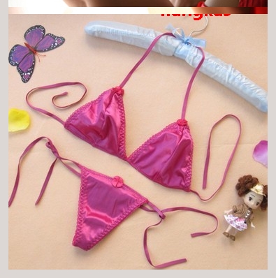 Nhật sexy ba điểm womens quyến rũ đồ lót gắn với bộ bikini áo ngực áo ngực phù hợp với áo thun quần lót V. cực