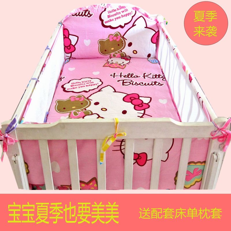 Baby bed bed circumference summer cotton kit detachable and washable newborn summer bed circumference Baby bed circumference Hands and feet custom-made