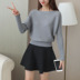 mùa thu thời trang bộ của phụ nữ trang phục mới 2019 áo len dưới lỏng lẻo với váy knitsweater ròng mùa đông màu đỏ hai mảnh bộ thủy triều 