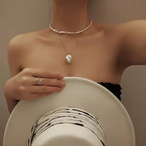 Dafeng original Aurora niche natural baroque pearl necklace for women minimalist high-end versatile niche