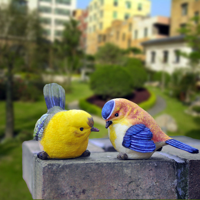 Garden Ornament Outdoor Creative Home Decoration Cute Bird Nest Simulation Bird Ornament Ornament Living Room Desktop Ornament