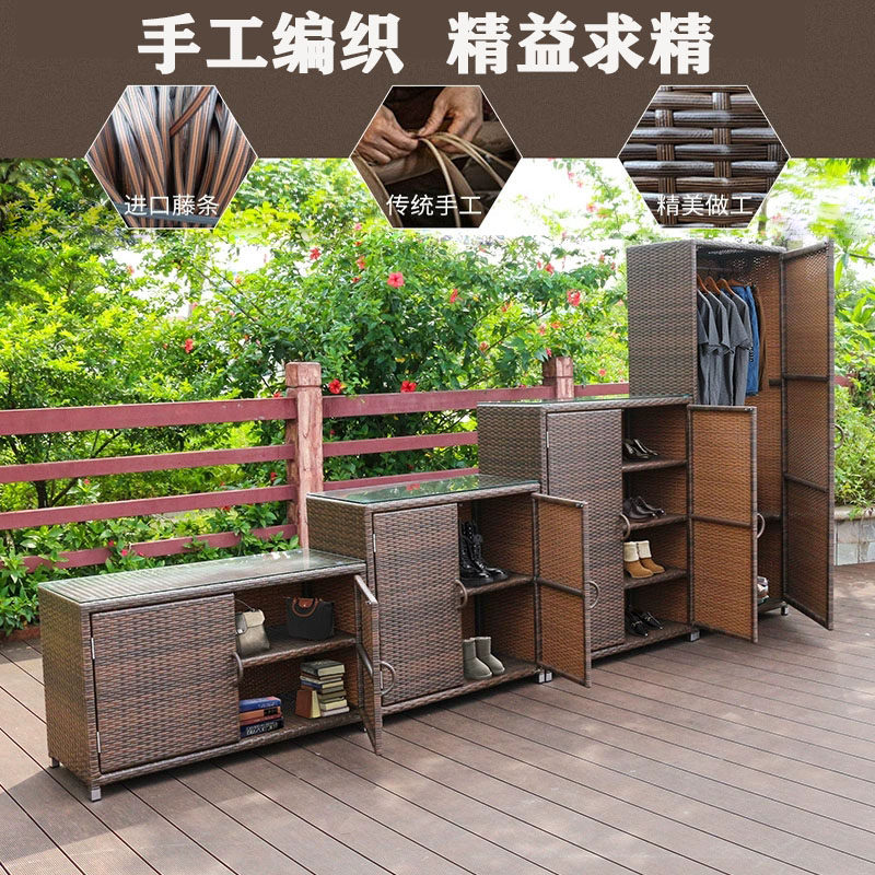 Outdoor door to collect shoe cabinet waterproof vineyard cottage hotel indoor balcony locker multi-functional debris cabinet