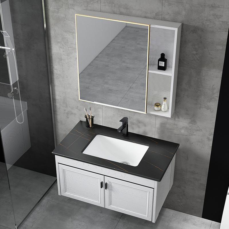 Light luxury simple bathroom cabinet modern sink cabinet combination dressing room washbasin balcony washbasin washstand small apartment