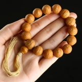 Портативные четки бодхи, браслет, четки из круглых бусин из грецкого ореха подходит для мужчин и женщин