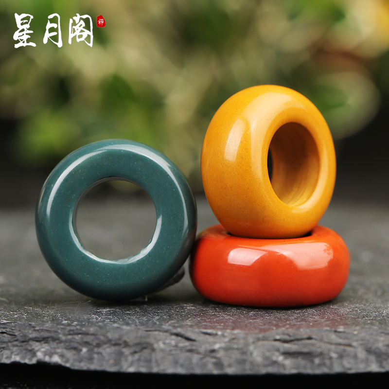 Natural Alxa agate traffic light running ring Gobi color jade bracelet bracelet bracelet Diamond Star Moon Bodhi accessories