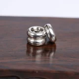 Металлические бусины, аксессуары, четки из круглых бусин из грецкого ореха, четки бодхи, аксессуар, ювелирное украшение, браслет, золото и серебро