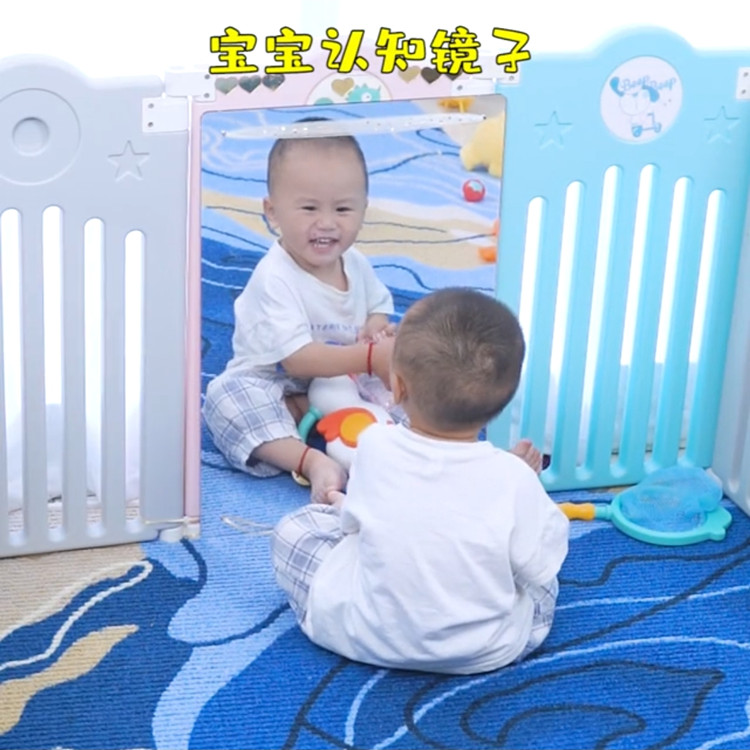 03-3-year-old baby cognitive mirror toy acrylic mirror baby early education practice head up safety is not broken