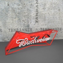 Creative decoration bar wall custom-made Budweiser BUD bottle-shaped iron shell light box glass neon sign