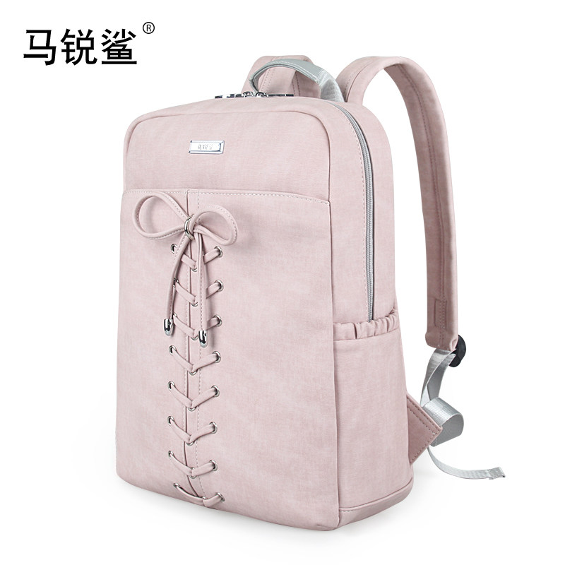 Ma sharp shark's new rear shoulder bag woman applies Apple pro13 3ins Xiaomi RedmiBook 14 inch computer bag Huawei Huo ShuHP pen electric bag fashion small fresh travel bag