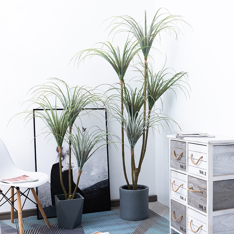 Large Emulation Green Plant Dragon Blood Tree Nordic Bionic Bonsai Decoration Plant Millennium Wood Living Room Landing Fake Potted Plant-Taobao