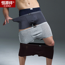 Hengyuanxiang underwear mens flat pants ice silk breathable modal pants four corners shorts mens youth pants bottom pants