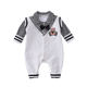 Baby autumn clothes male one-piece clothes clip cotton outerwear foreign style 6-12 months baby clothes autumn and winter going out hugging rompers