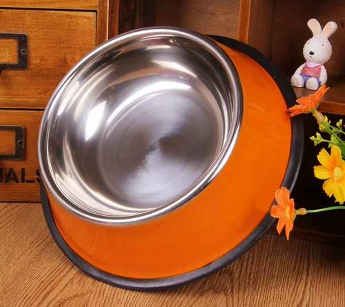 Стальная сталь для собак бассейн для собак золотые волосы горшка для собак плюшевые продукты Pet Dog Bow