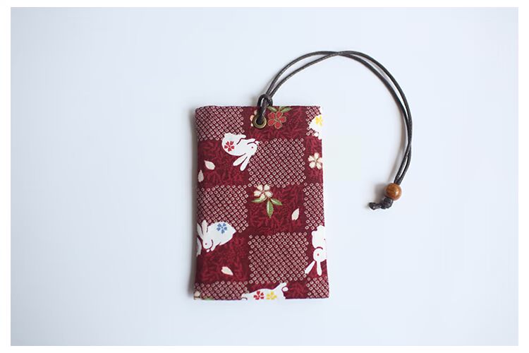 1 mảnh Handmade gốc và gió anh đào thỏ giao thông thẻ xe buýt đặt thẻ truy cập thẻ gạo thẻ ngân hàng bộ dây đeo thẻ
