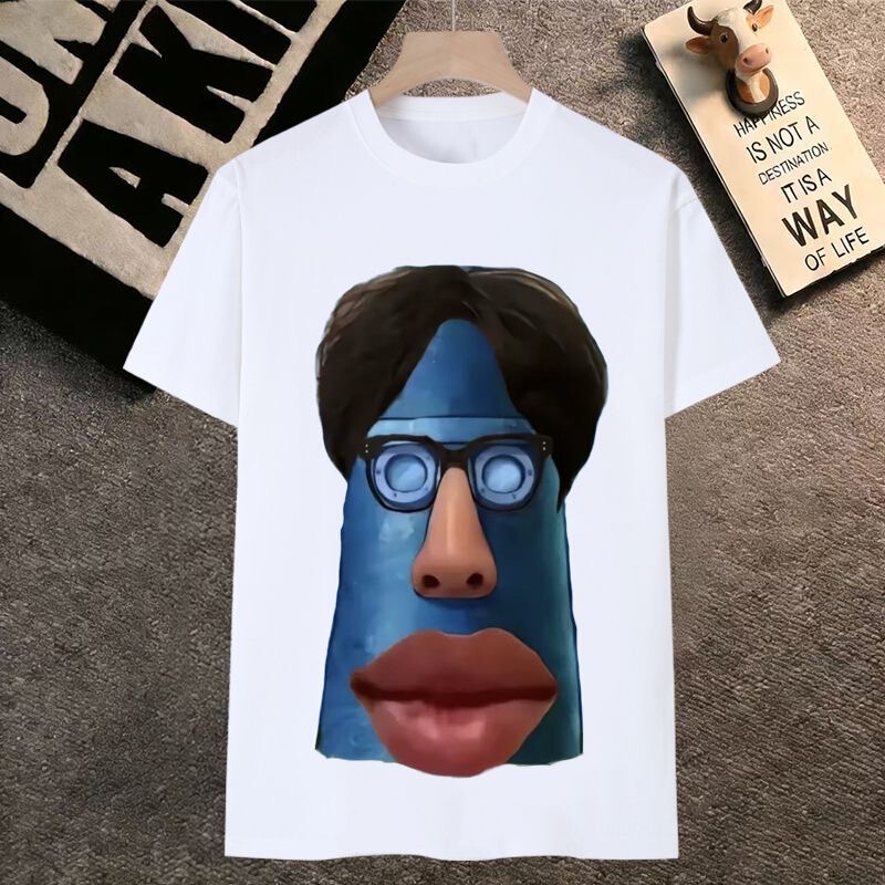 Naruto Emoji Short-Sleeve T-Shirt for Men and Women, Squidward House Quirky Student Clothing