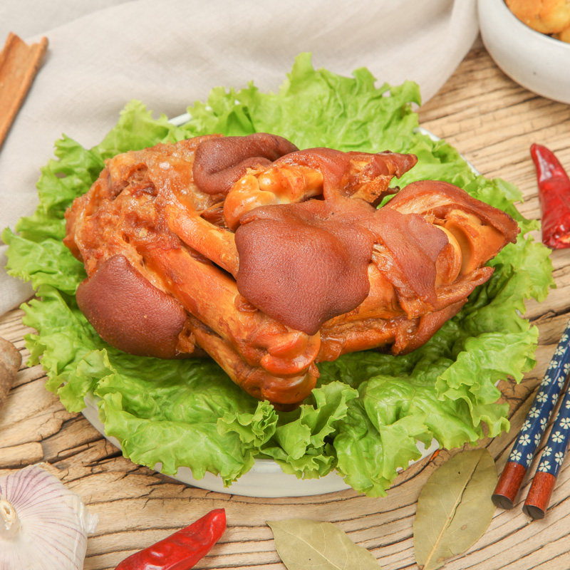 Jade Jing Macro Sauce Fragrant Pig Hooch 400g Spiced Halibut cooked food casual snacking hog hand Bench Stream production vacuum ready-to-eat