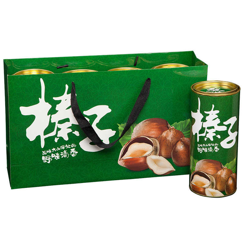 Creek taste Northeast hazelnut nuts gift box 4 pounds barrel wild Mountain hazelnut specialty gift big hazelnut fried cooked