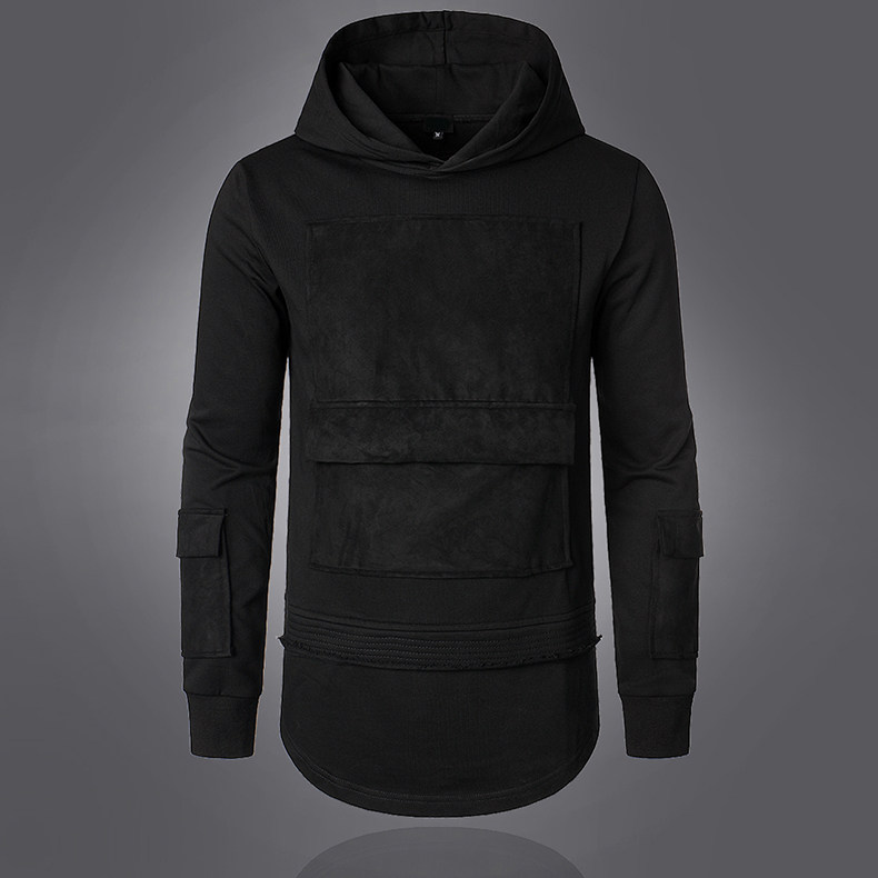 Heren hoodie oversized kapstrui in dark style voor heren_voghion.com