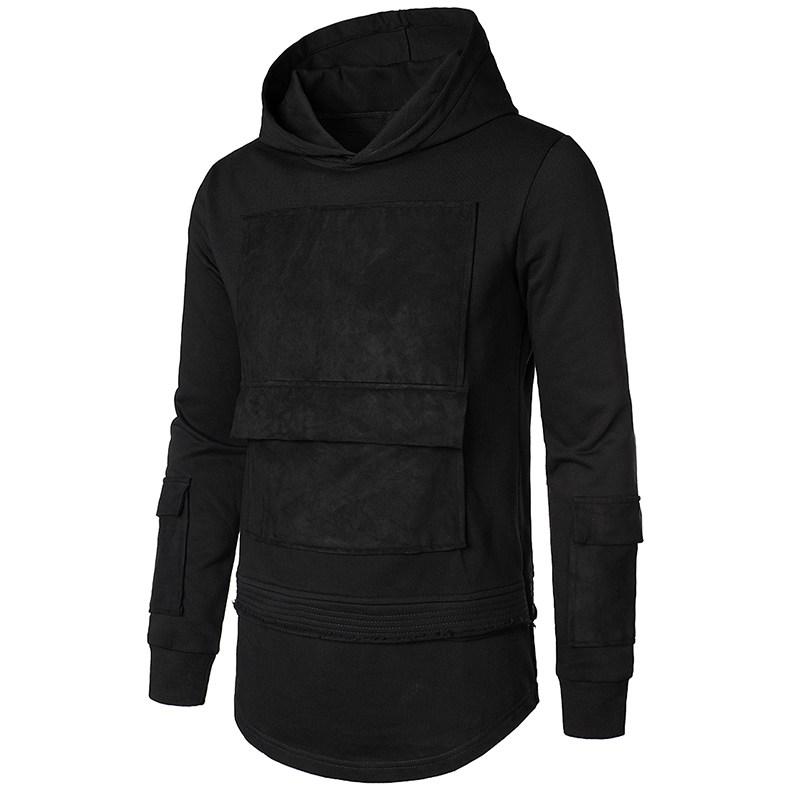 Heren hoodie oversized kapstrui in dark style voor heren_voghion.com