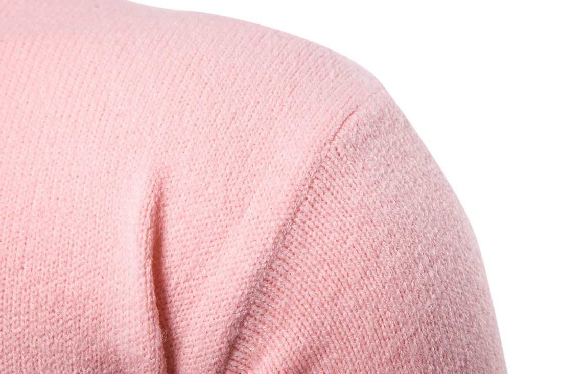 Herre striktrøje med høj hals strik til efterår og vinter_voghion.com