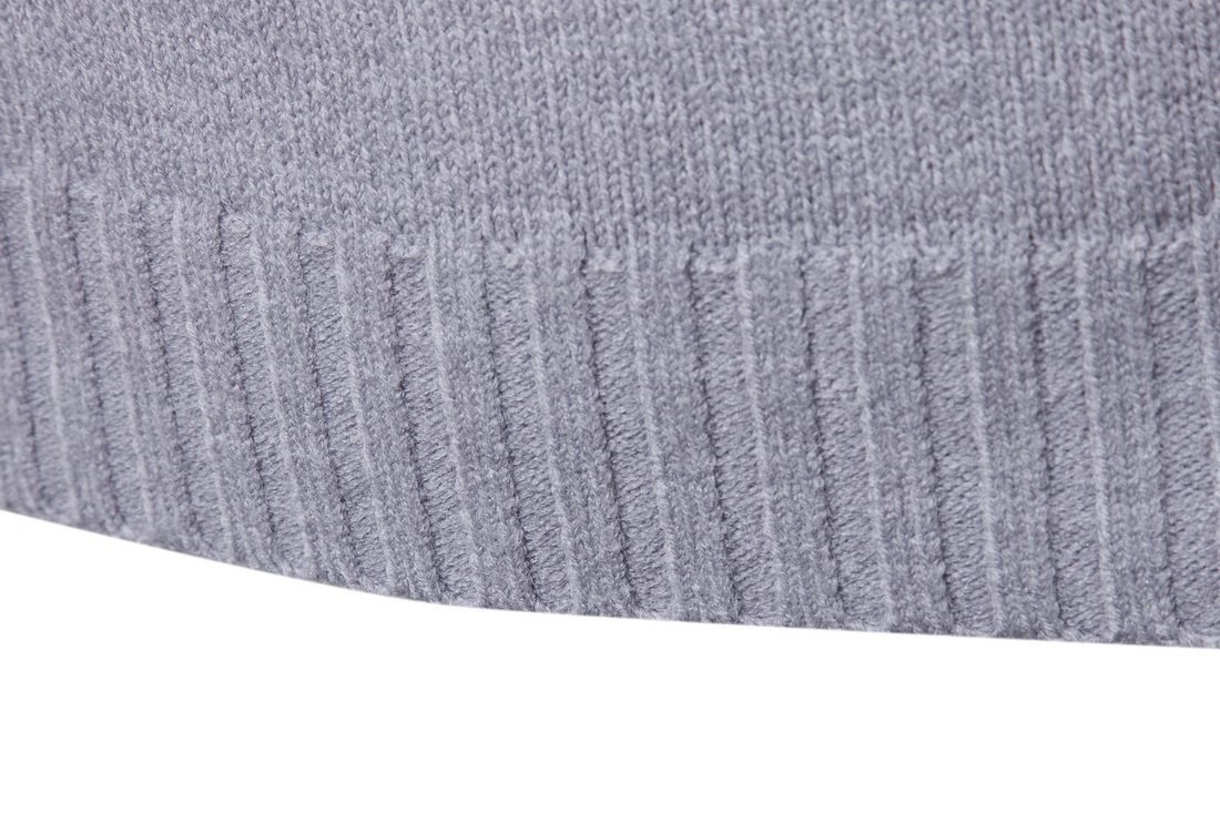 Herre striktrøje med høj hals strik til efterår og vinter_voghion.com