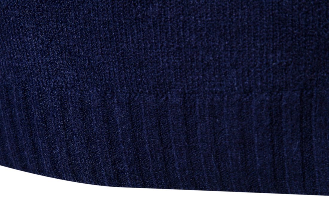 Herre striktrøje med høj hals strik til efterår og vinter_voghion.com