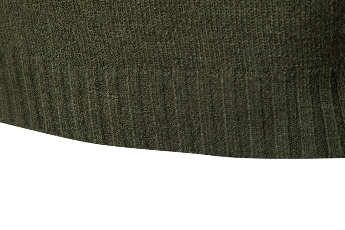 Herre striktrøje med høj hals strik til efterår og vinter_voghion.com