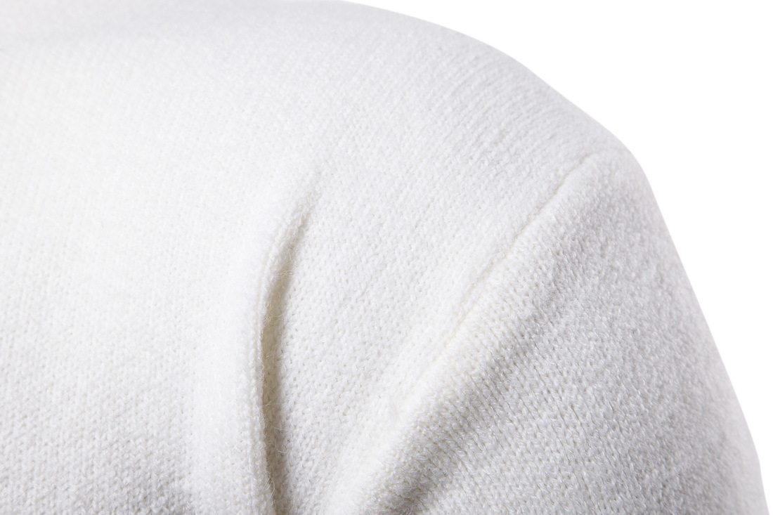 Herre striktrøje med høj hals strik til efterår og vinter_voghion.com