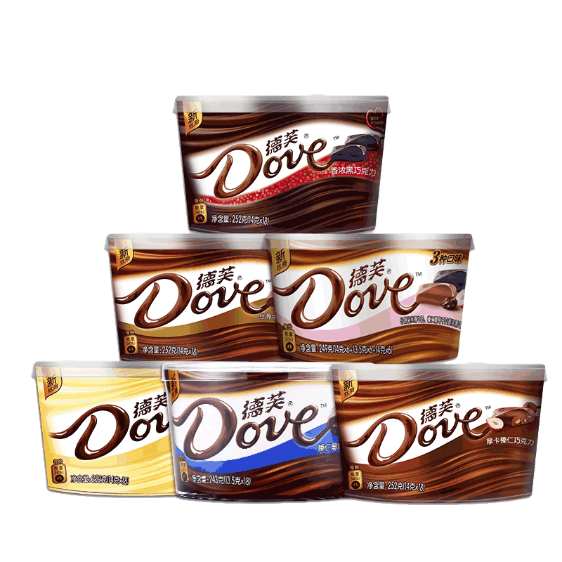 Dove Chocolate Assorted Silky Milk Bowls Valentine's Day Girlfriend Wedding Chocolate New Year's Gift Box Snacks