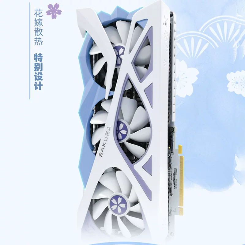 Компьютерная видеокарта независимая Yeston RTX 5070/5080/5060, дизайн ai Sakura Tonghua, сочетает Бога Земли