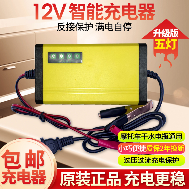 Upgraded smart 12V pedal locomotive battery charger 12 20AH battery repair charger dry water