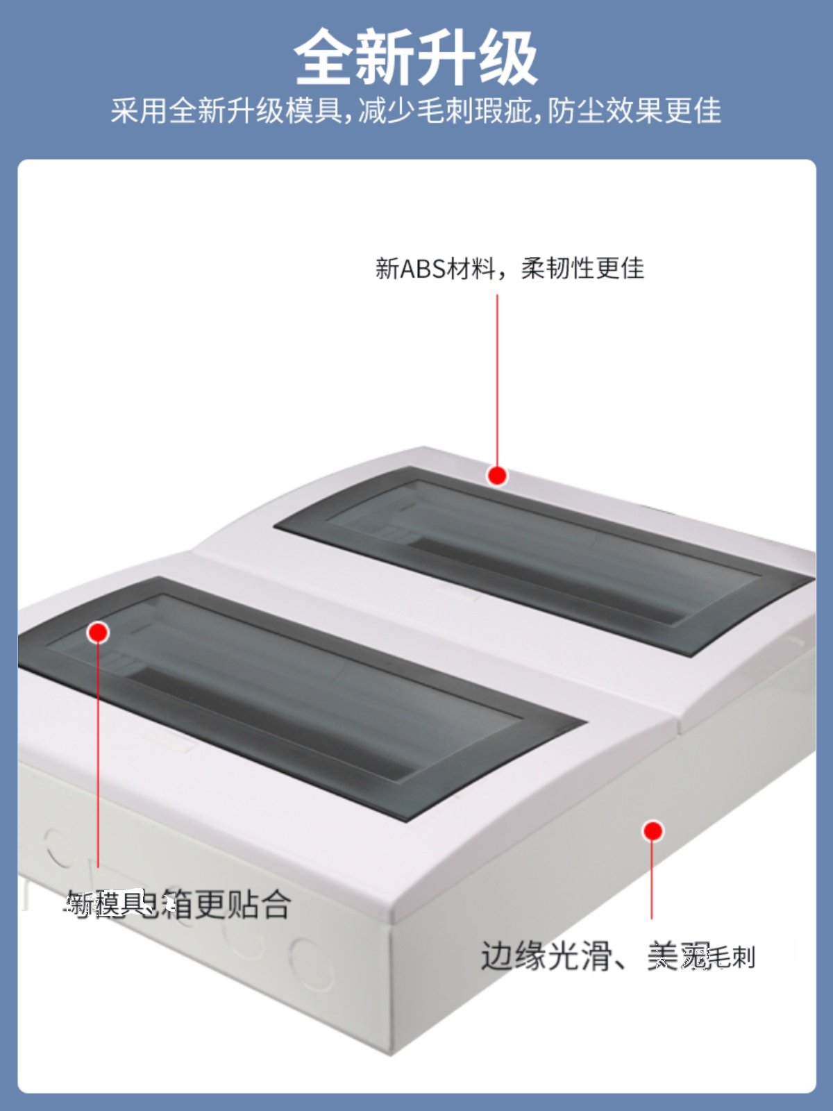Double-Layer 26/30/36/44/48 Double-Row Electrical Box Circuit Breaker Distribution Box Concealed Surface-Mounted Pz30 Strong Current Box for Home Use 15