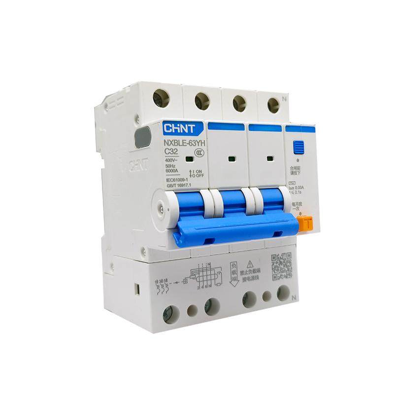 Chint Small Leakage Protector, Small Size Two-Pole Circuit Breaker, Compact Air Switch 32A/63A for Home Use