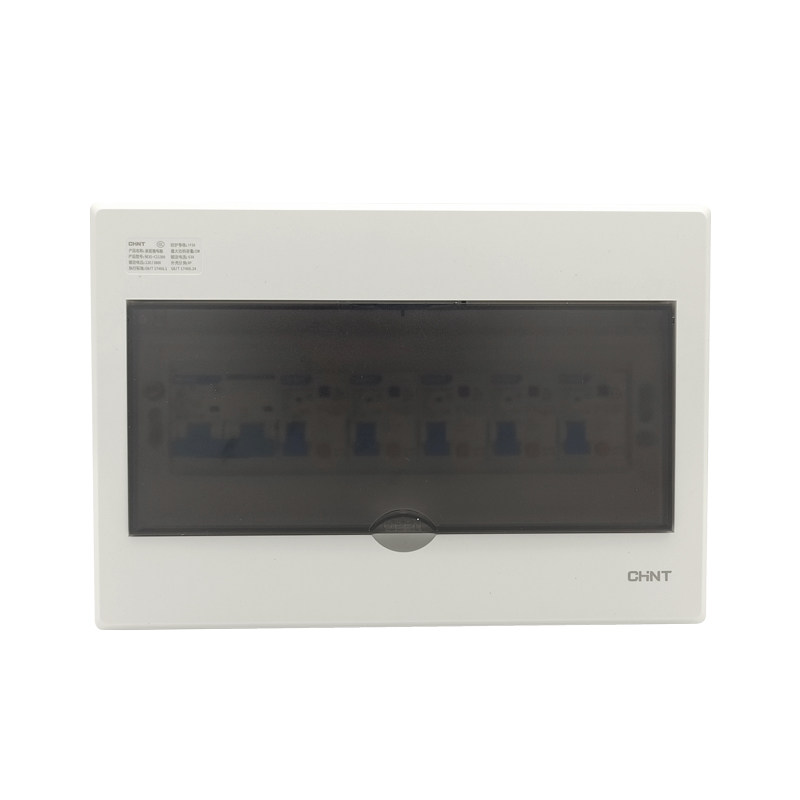 Chint 100A Complete Distribution Box for Home Use, Surface or Flush-Mounted, 5-Way Power Distribution Box Assembly with Circuit Breaker and Leakage Protection Box