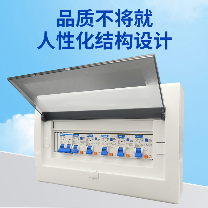 Distribution Box for Home Use, Surface-Mounted or Concealed Installation, Complete Assembly, 220V, with Meter, Leakage Protector, Circuit Breaker, Rural Complete Set with Box
