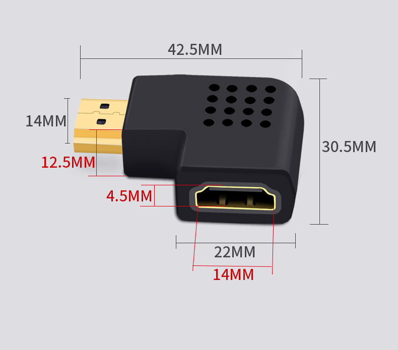 HDMI cách mạng nữ bộ chuyển đổi đầu nối khuỷu tay 90 độ - TV giá tivi sony 43 inch